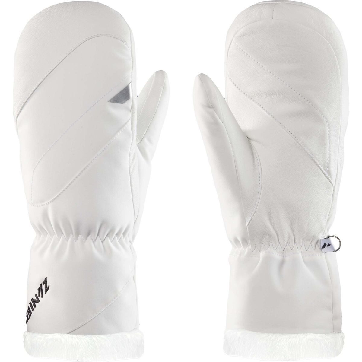Zanier Skihandschuhe LECH.STX Mitten Eleganter, wasserdichter Damen-Fäustling mit Kunstfell-Besatz