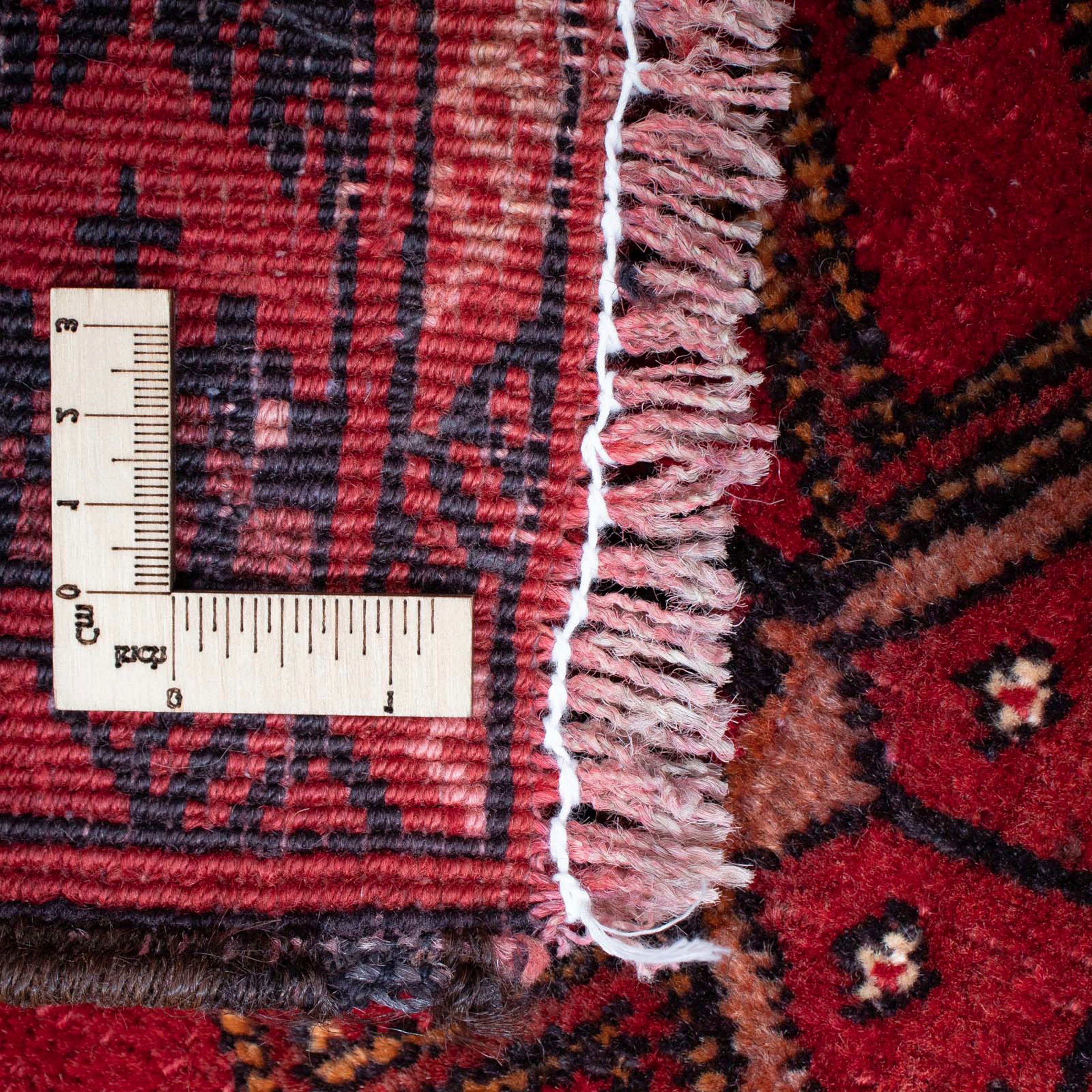 dunkelrot, Handgeknüpft, - Einzelstück mit 106 Wohnzimmer, - 190 Höhe: Orientteppich Belutsch Zertifikat morgenland, 8 mm, cm rechteckig, x