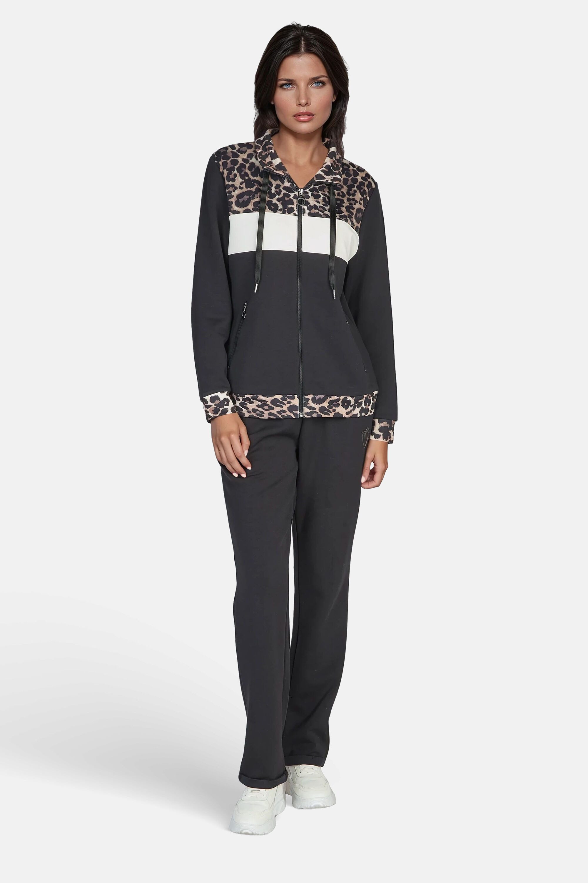 NAVIGAZIONE Sweatjacke Leoprint – Bild 4 von 5