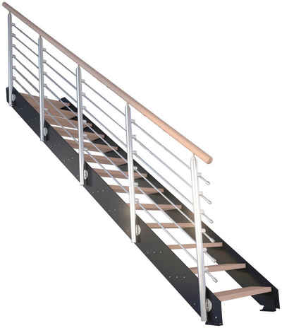 Starwood Systemtreppe »Kos, Design«, Stufen offen, Geteilte