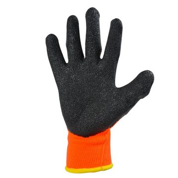 Scorprotect® Arbeitshandschuhe Winter Arbeitshandschuh Montagehandschuhe neonorange Größe 10