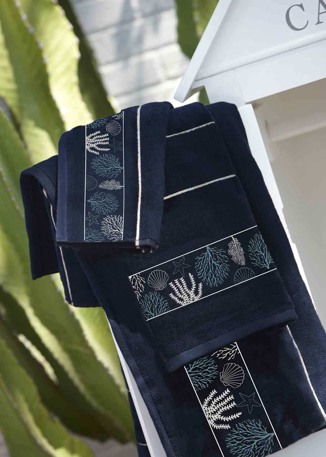 3 Marine Blue Handtuch Handtuch Set Stück Ibiza Set Business