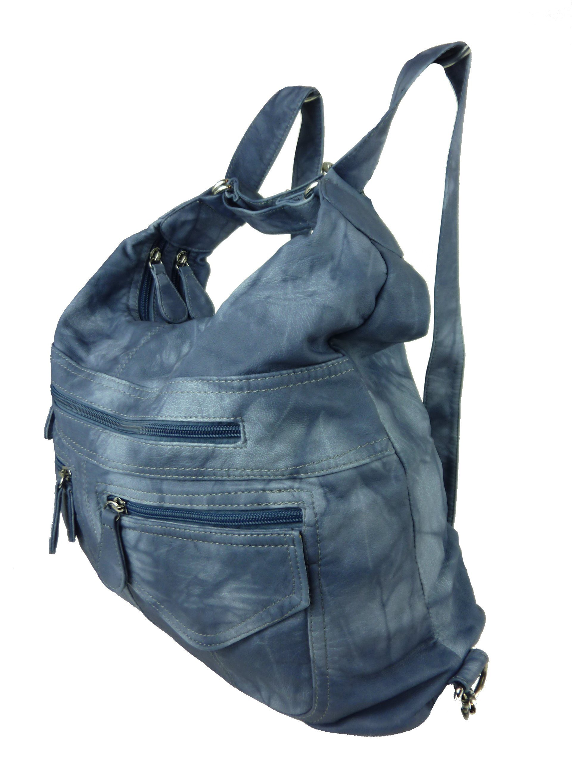 Taschen4life Schultertasche Rucksacktasche AK3435 Multifunktionstasche Schultertasche, Rucksack – Bild 4 von 5