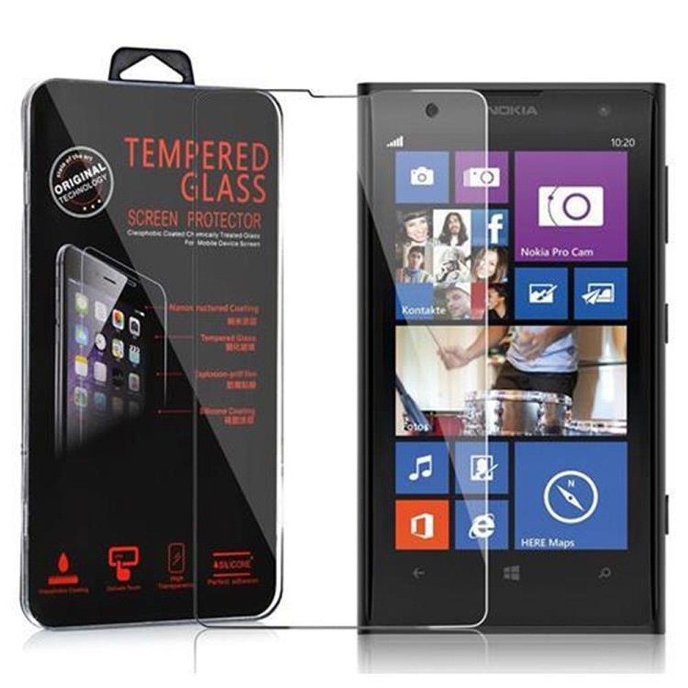 Cadorabo Schutzfolie Tempered, (Nokia Lumia 1020, 1-St), Schutzglas Panzer  Folie (Tempered) Display-Schutzglas mit 3D Touch