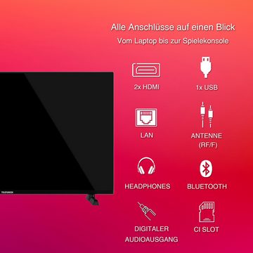 Telefunken XF40TO750S LCD-LED Fernseher (100 cm/40 Zoll, Full HD, TiVo Smart TV, TiVo Smart TV, HDR, Triple-Tuner, Sprachsteuerung, HD+ 6 Monate inkl)