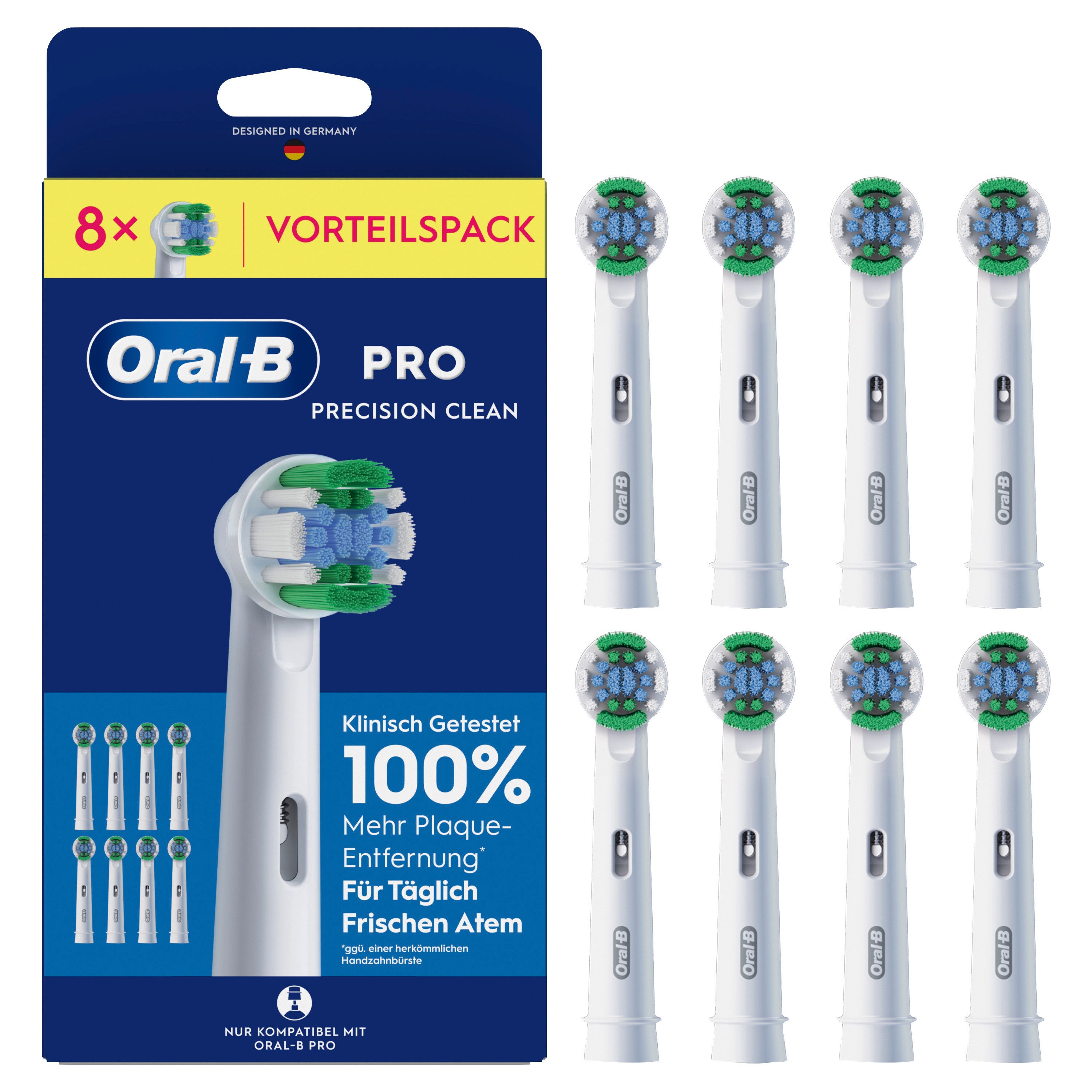 Oral-B Aufsteckbürsten Pro Precision Clean, Zahnreinigung mit innovativen X-förmigen Borsten