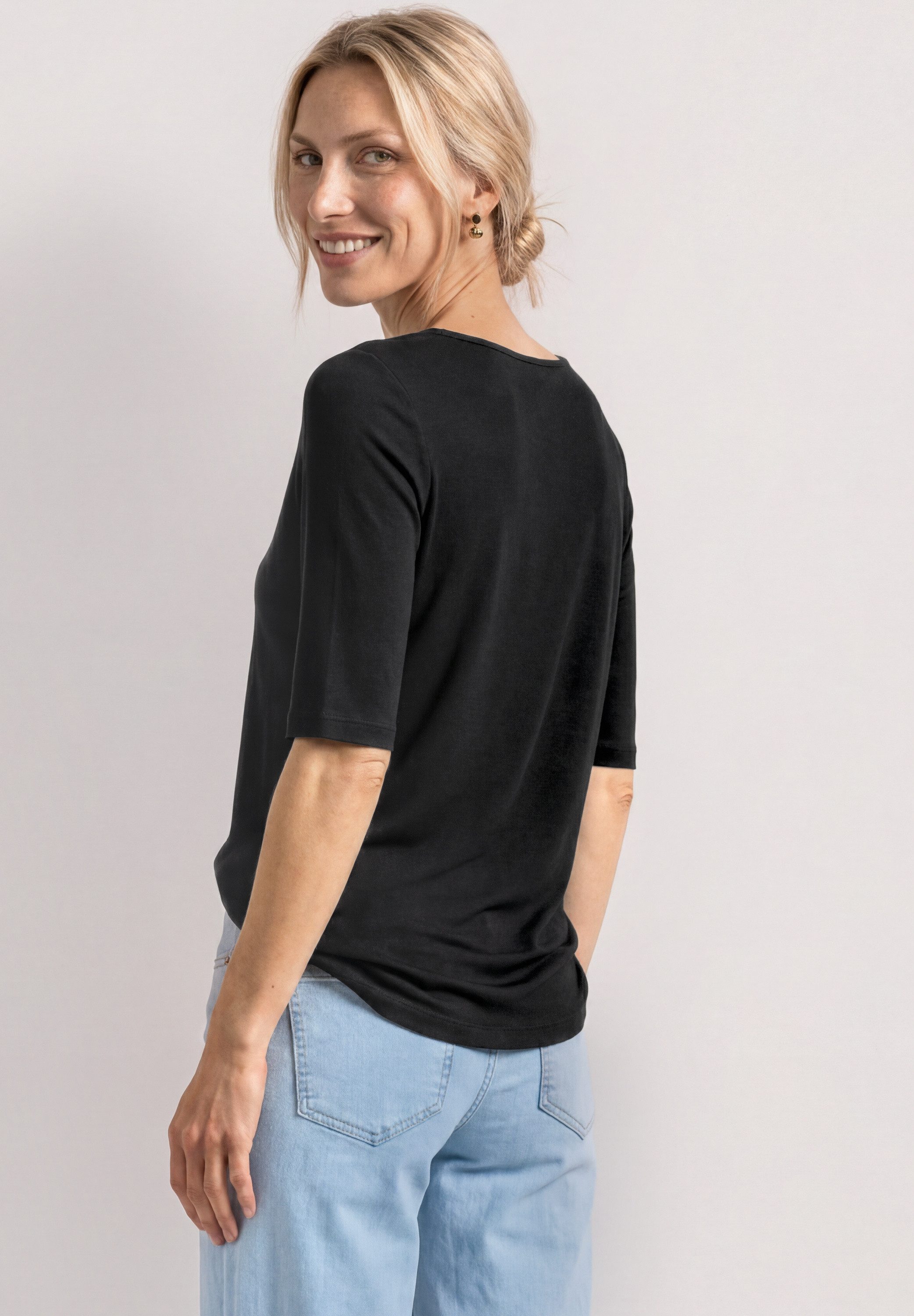 STREET ONE T-Shirt mit Rundhalsausschnitt