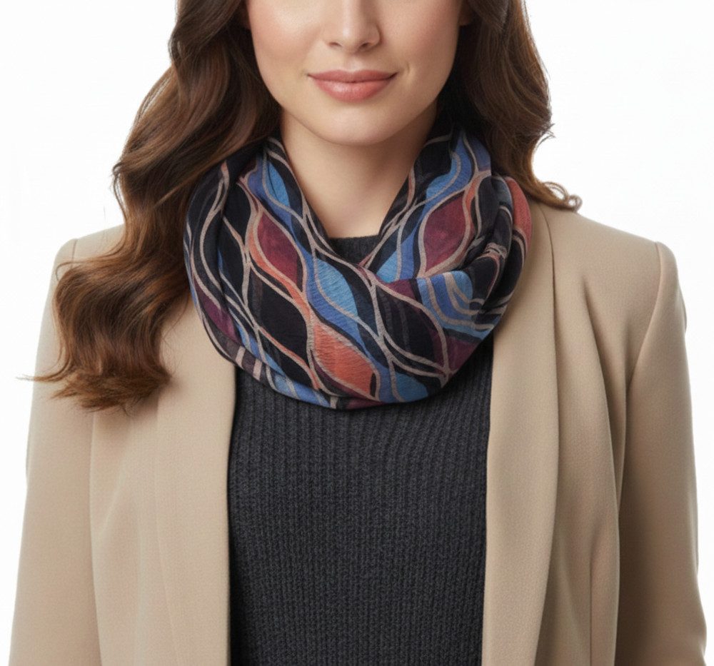 dy_mode Loop Damen Loopschal Leichter Rundschal Schlauchschal für Herbst & Frühling, Zartes und weiches Material