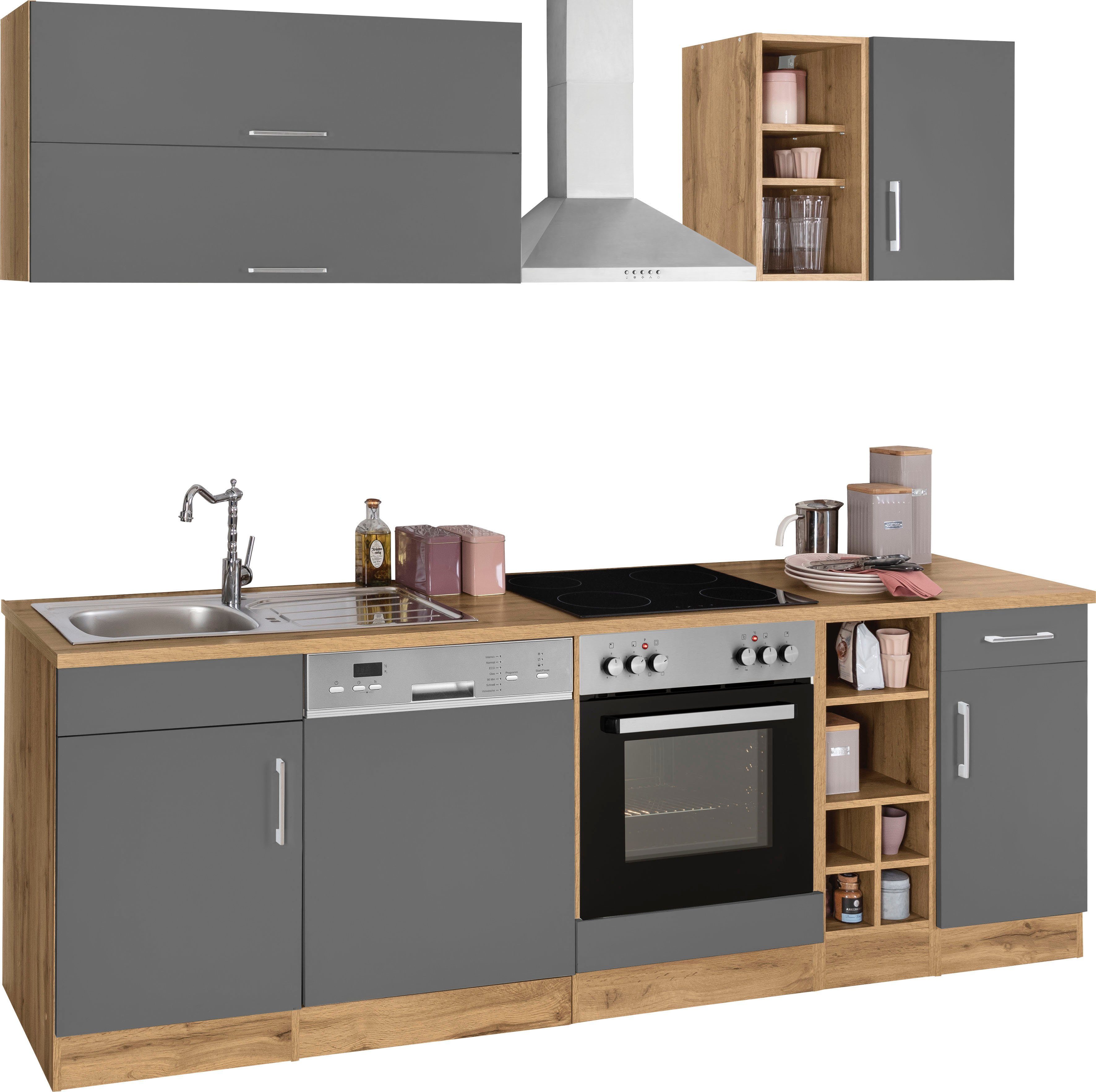 KOCHSTATION Küchenzeile KS-Colmar, ohne E-Geräte, Breite 240 cm