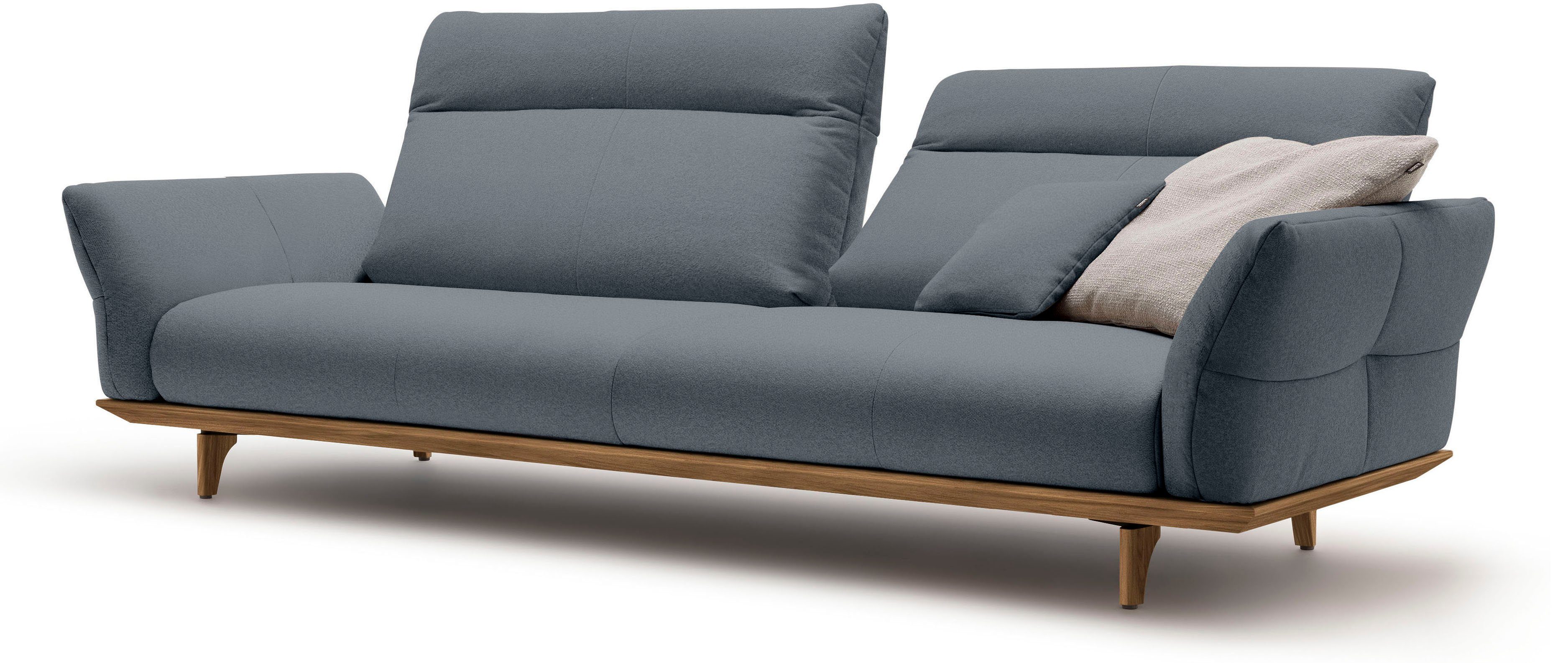 4-Sitzer sofa Breite 248 in Füße hs.460, hülsta Nussbaum, Sockel Nussbaum, cm