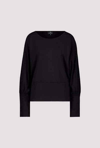 Monari Blusenshirt Pullover schwarz