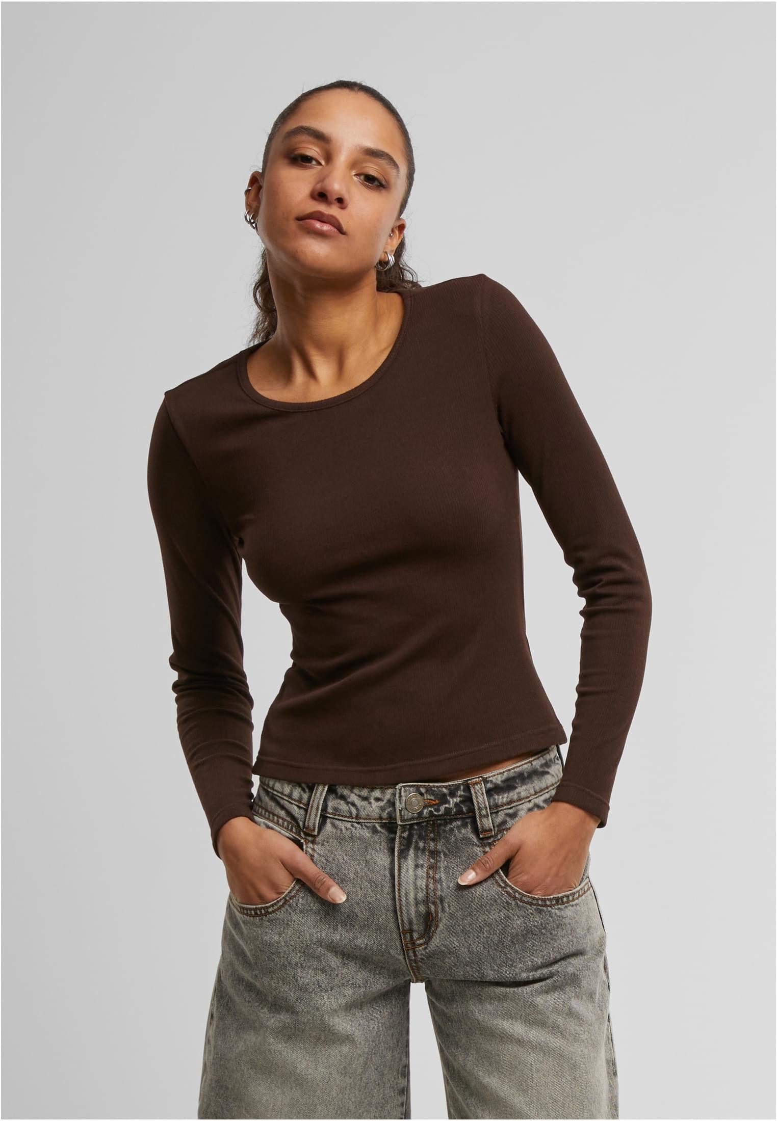 URBAN CLASSICS Longsleeve Damen Heat Slim Longsleeve