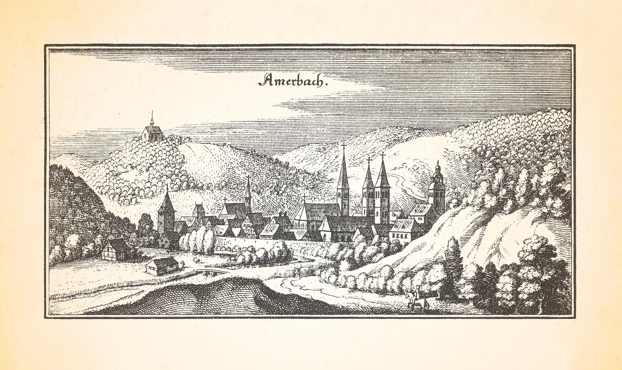 Kunstdruck Amerbach Amorbach Odenwald Teekannenmuseum Schloßmühle Jordansbad Meri