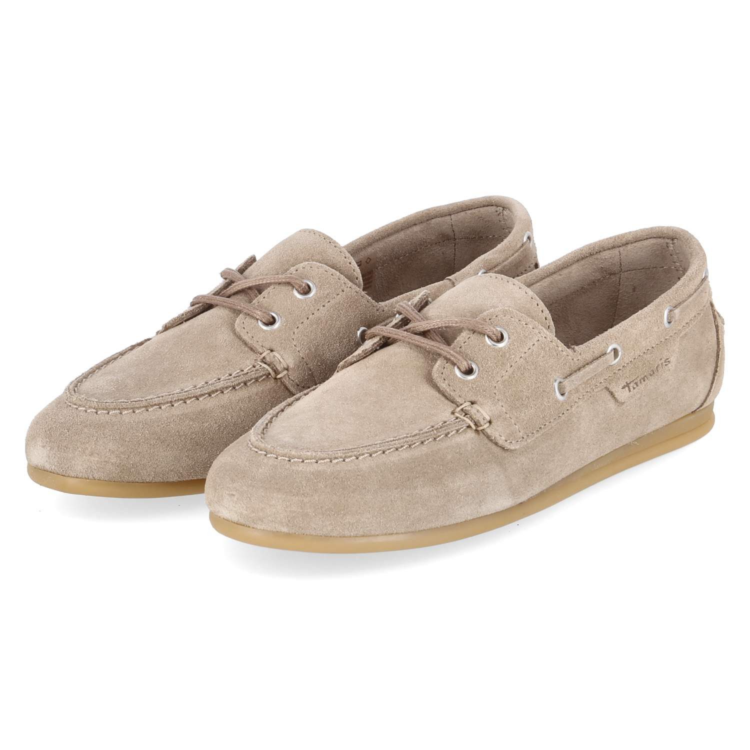 Tamaris Tamaris 1-23602-44-341 Damen Rauleder taupe Schnürschuh günstig online kaufen