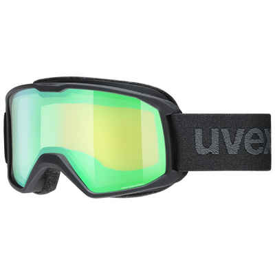 Uvex Skibrille, (1-St), uvex Unisex – Erwachsene, elemnt FM Skibrille black matt/green-LGL