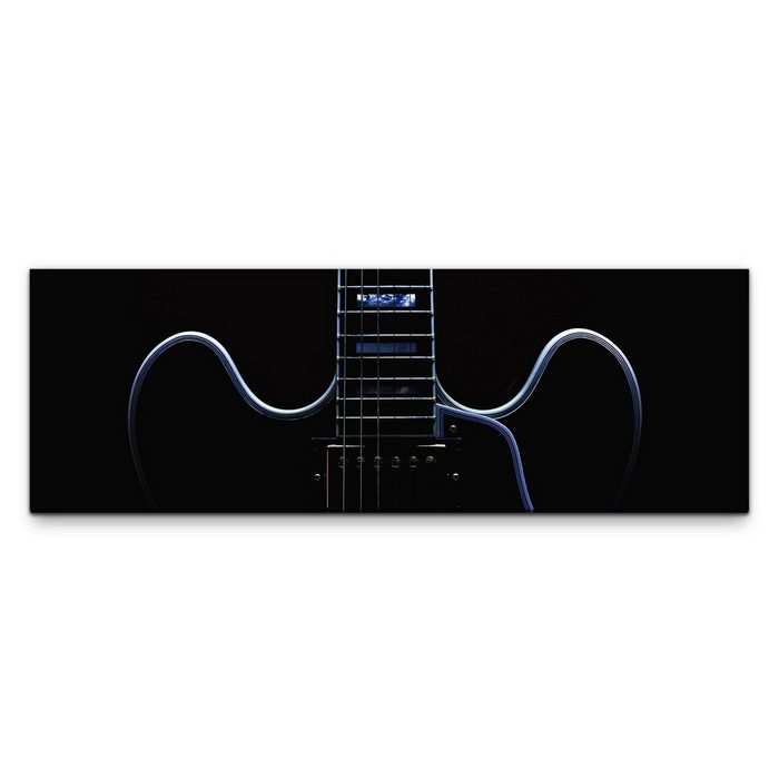 möbel-direkt.de Leinwandbild Bilder XXL E-Gitarre schwarz Wandbild auf Leinwand