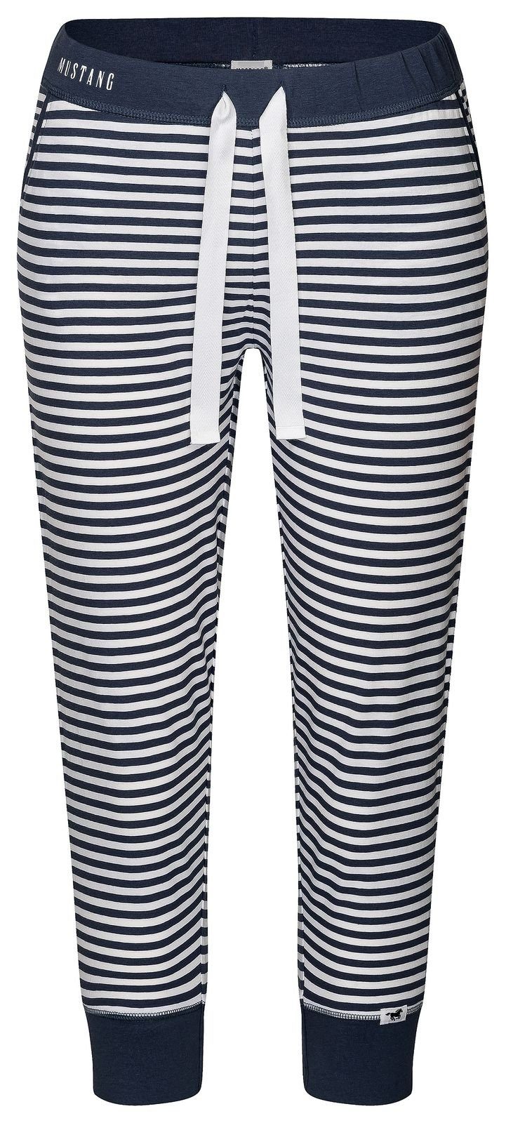 Capri (1-tlg) Damen MUSTANG lässige Caprihose Hose Weite