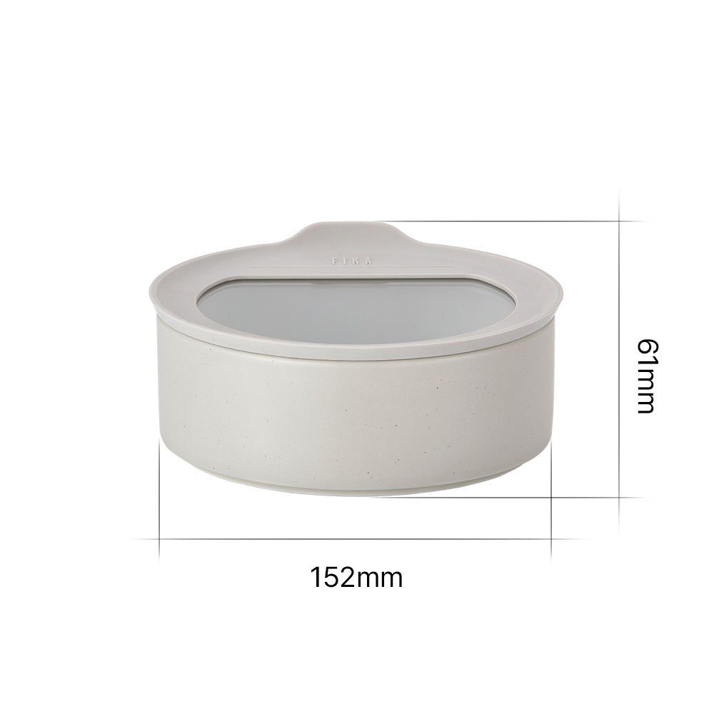 FIKA Keramik Vorratsdose NEOFLAM® Vorratsdose One (1-tlg) White, Keramik, Stone Silikon, - 700ml