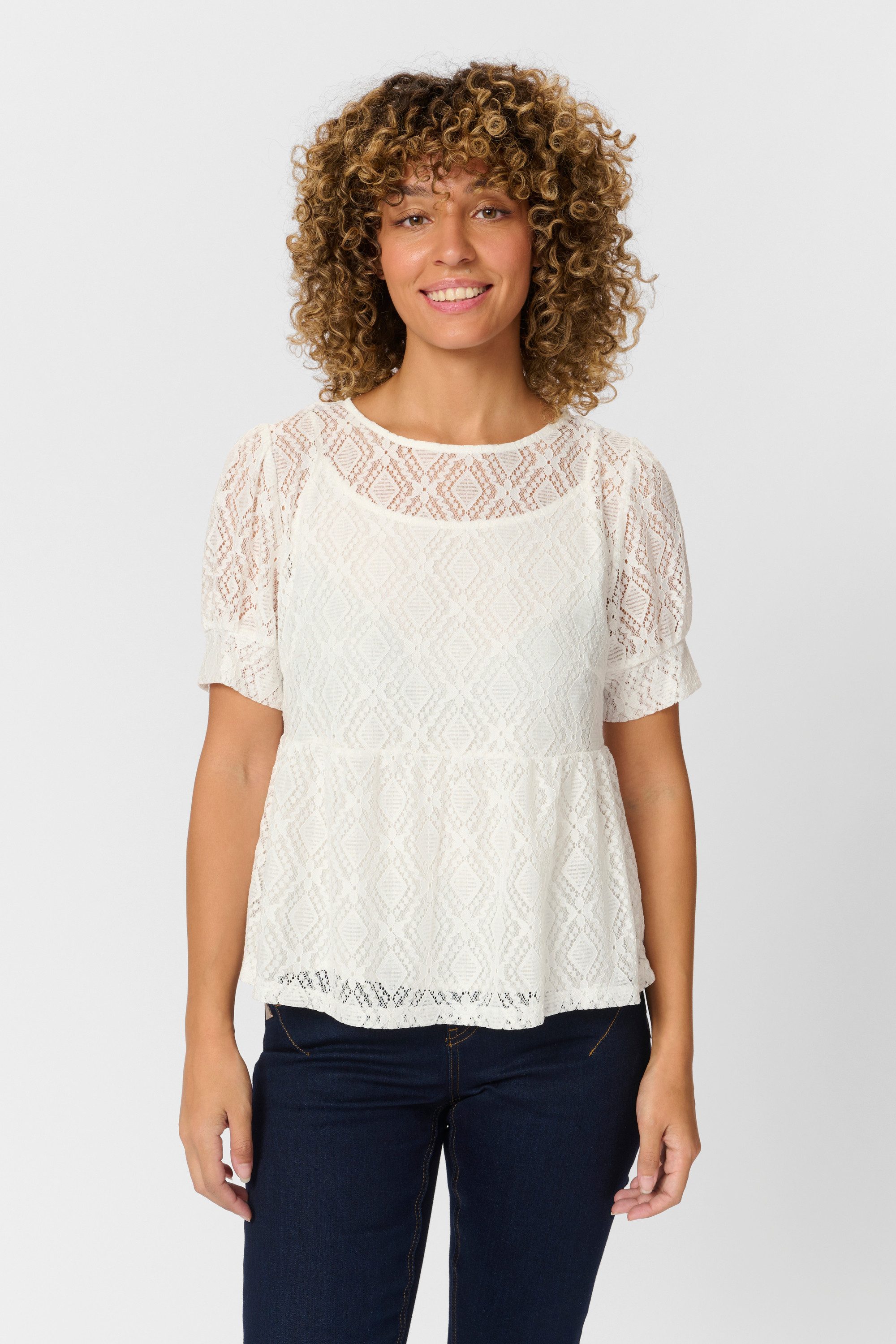 Cream Kurzarmbluse Kurzarm-Bluse CRRemi