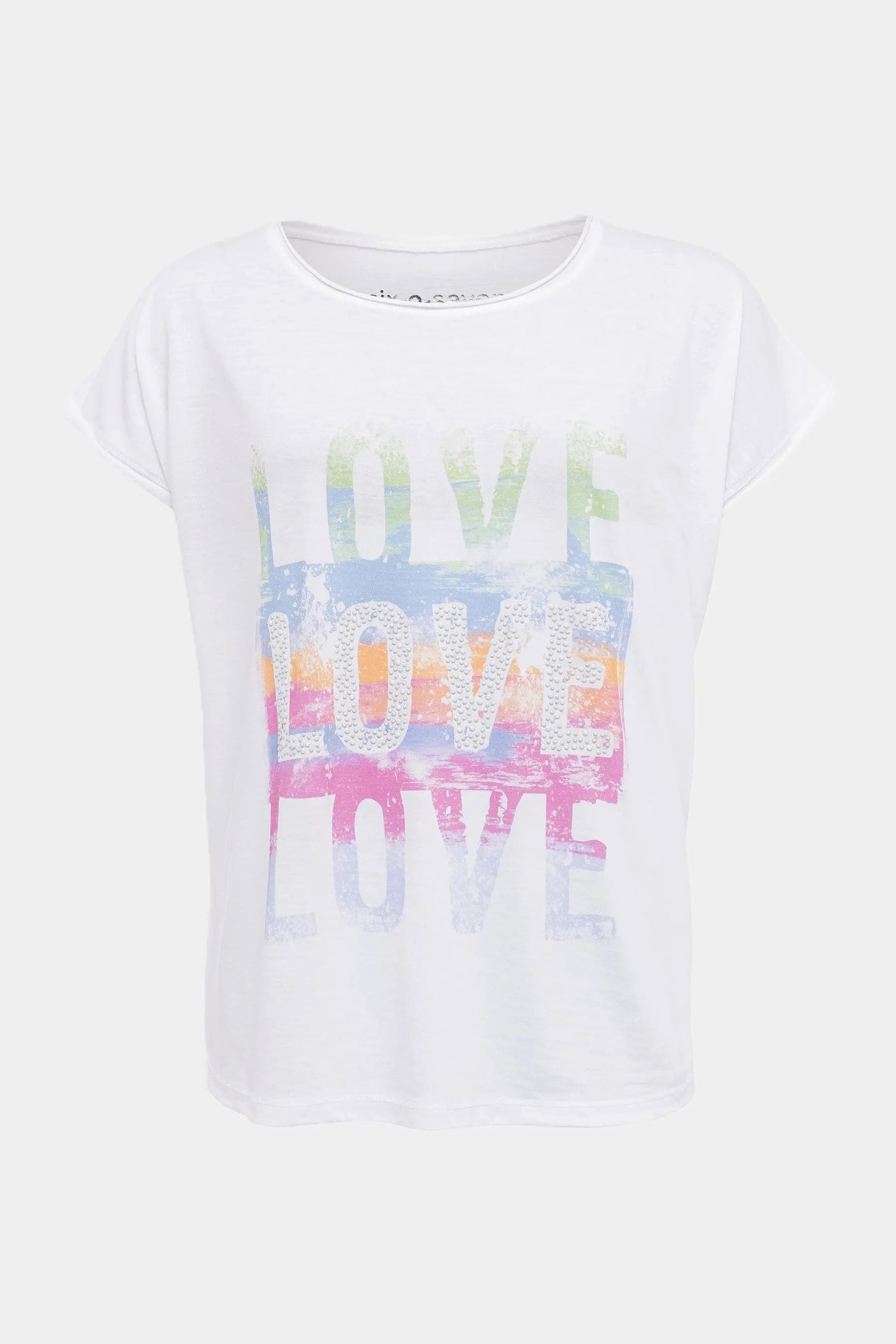 six-o-seven T-Shirt Six-o-Seven T-Shirt mit LOVE Print in WHITE