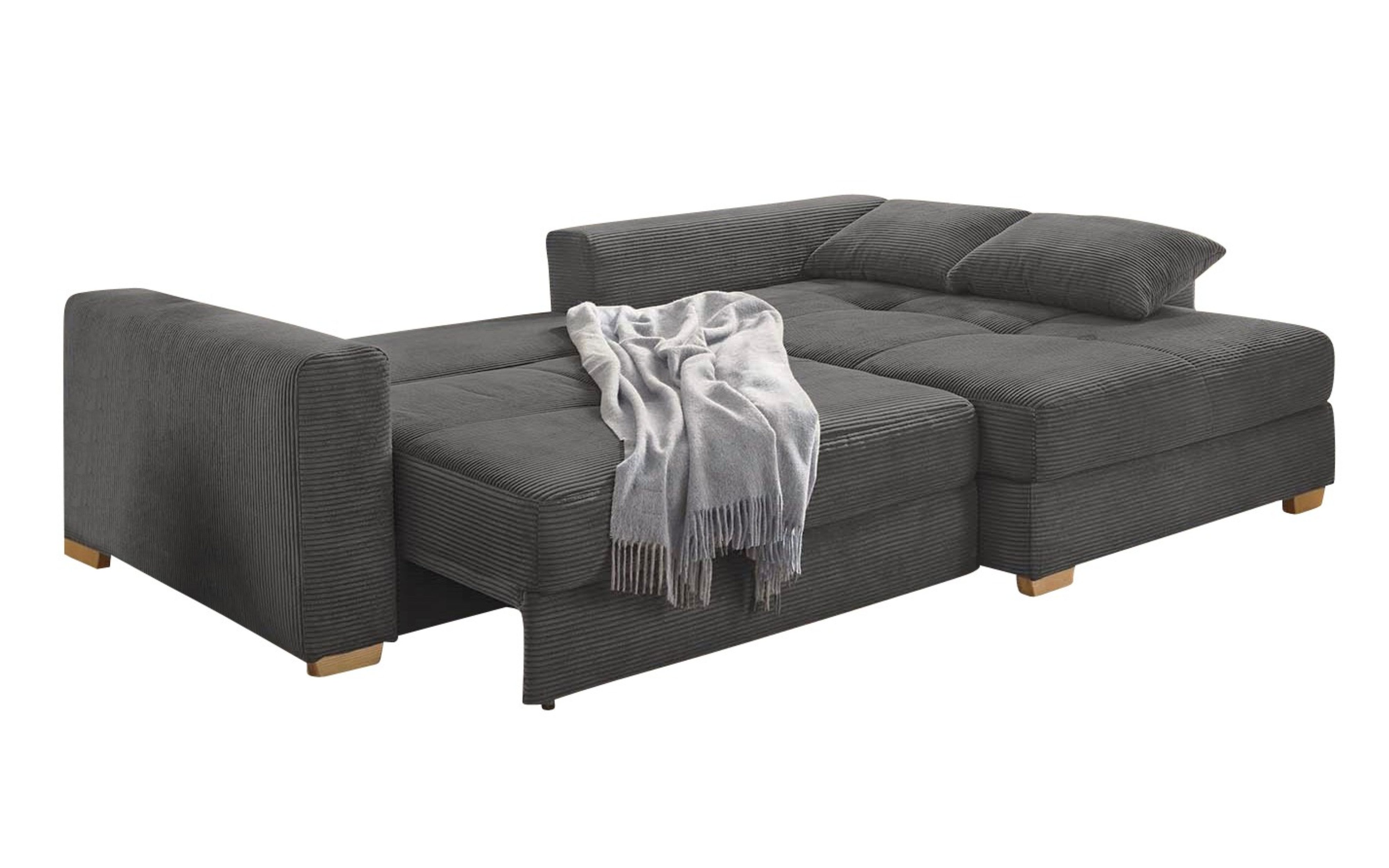 luma-home Ecksofa 15153, Dauerschläfer mit Bettkasten B288/T186/H86 cm, Lie günstig online kaufen