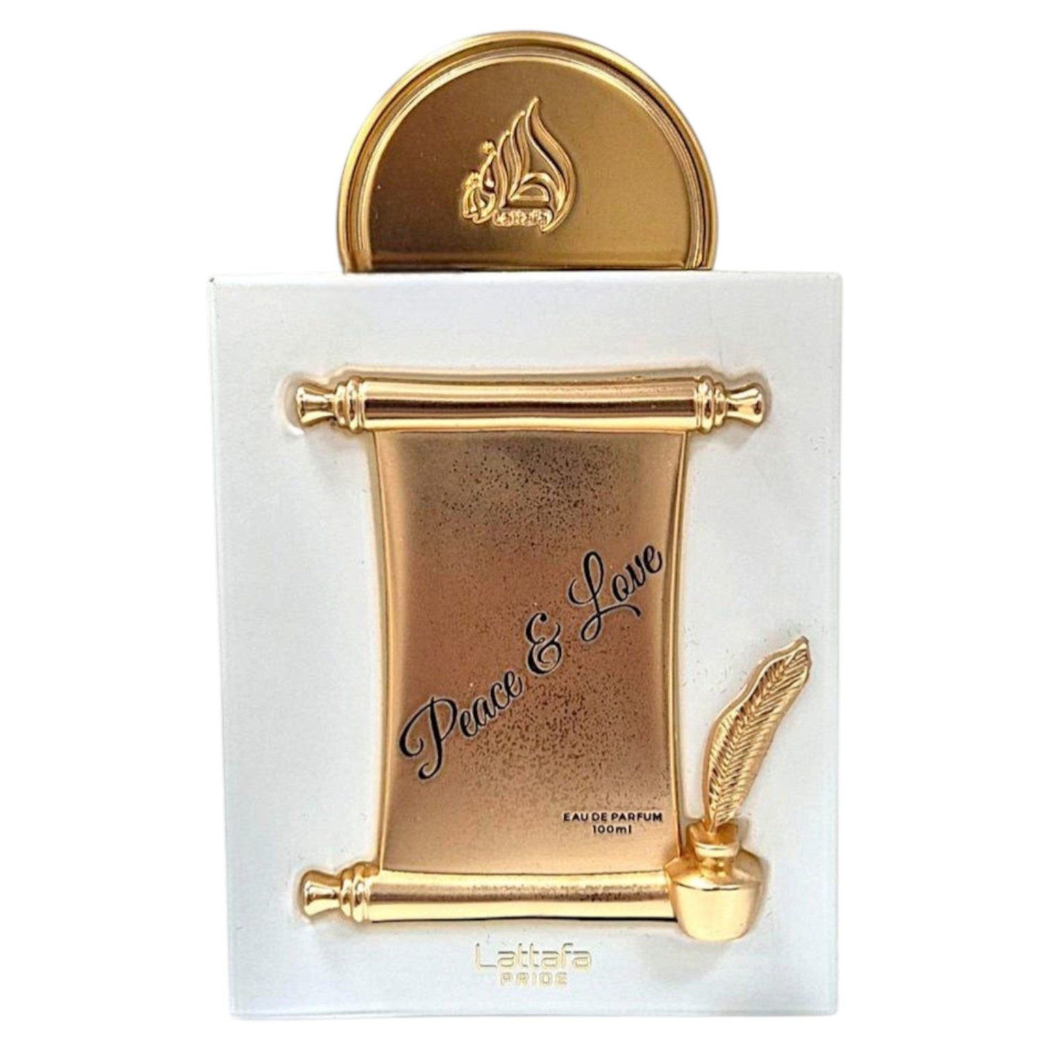 Lattafa Duft-Set Pride Peace & Love Eau de Parfum 100ml + Parfümzerstäuber (leer) Set