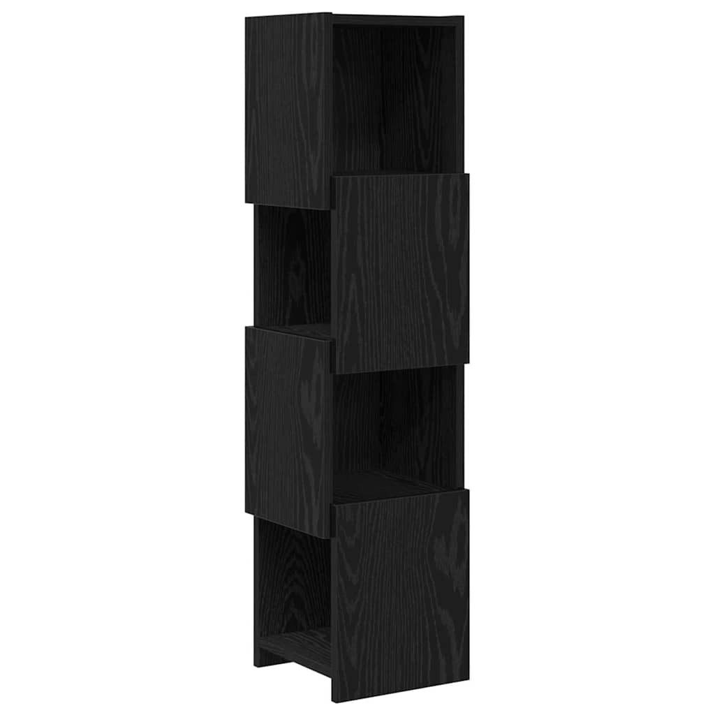 vidaXL Eckschrank Eckschrank 25,5x25x102cm Holzwerkstoff Schwarz Eichen-Optik (1-St)