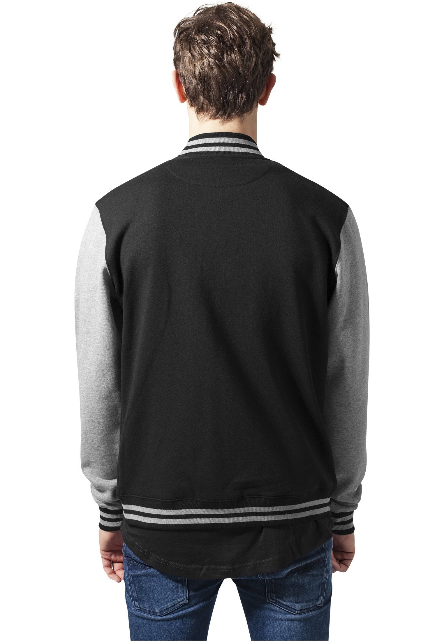 2-tone CLASSICS (1-St) Outdoorjacke College URBAN Sweatjacket black/grey Herren