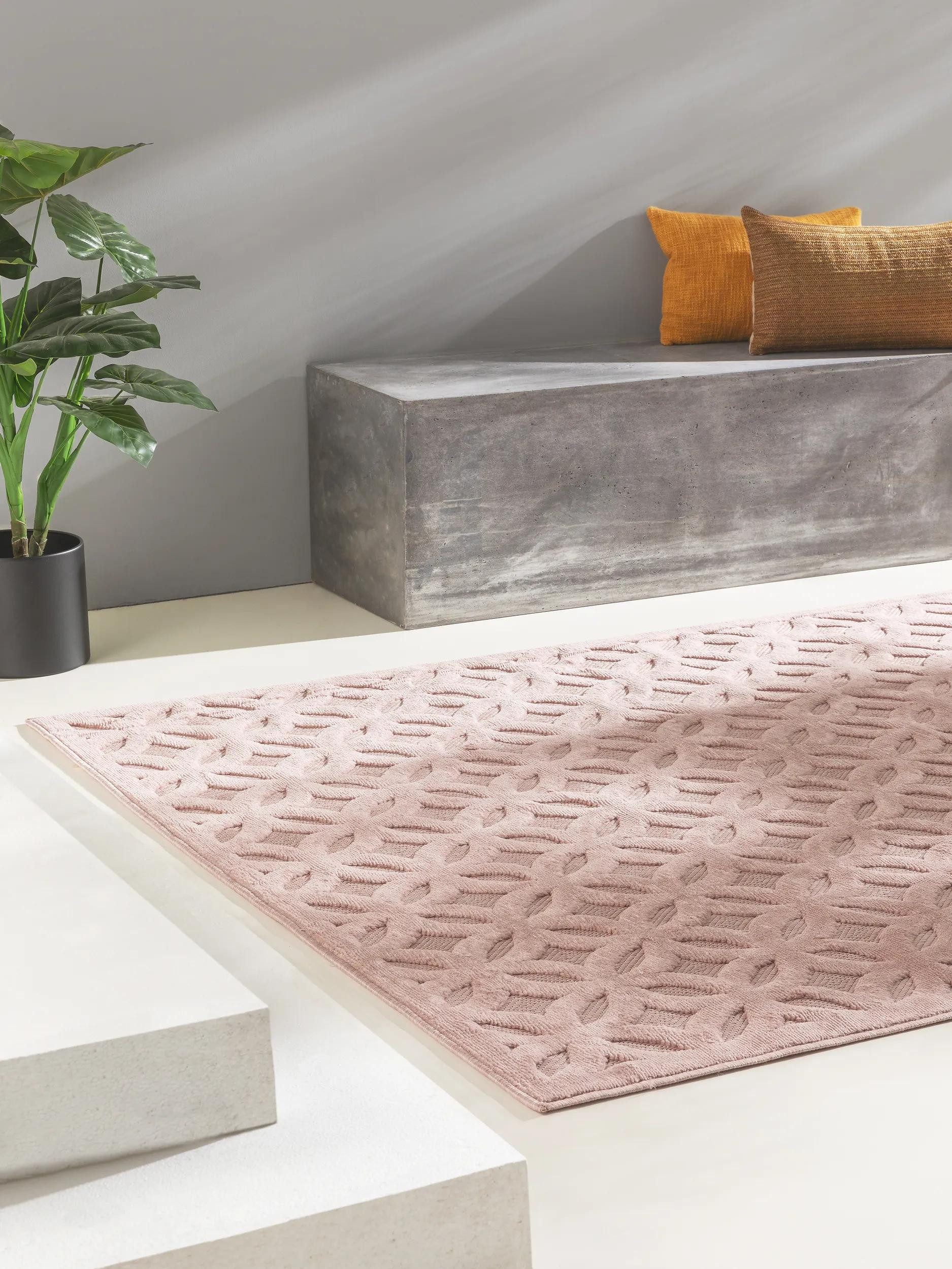 benuta Outdoorteppich Bonte, rechteckig, Höhe: 5 mm, Teppich Wohnzimmer, Schlafzimmer, Esszimmer, Flur, Kunstfaser, Cozy