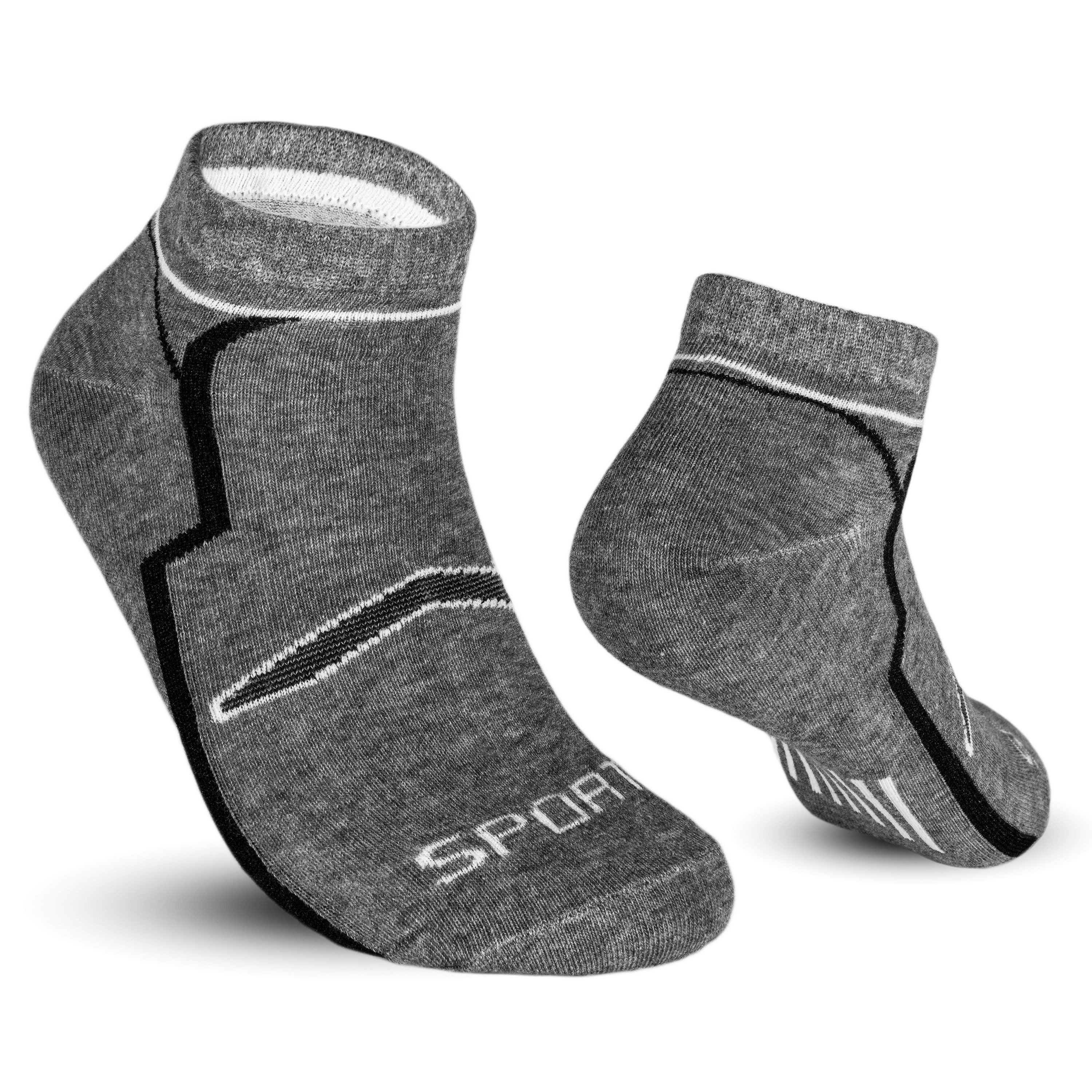 TEXEMP Sneakersocken 12 Paar Sneaker Socken Herren & Damen Füßlinge Baumwolle Freizeit Kurz (12-Paar) Atmungsaktiv