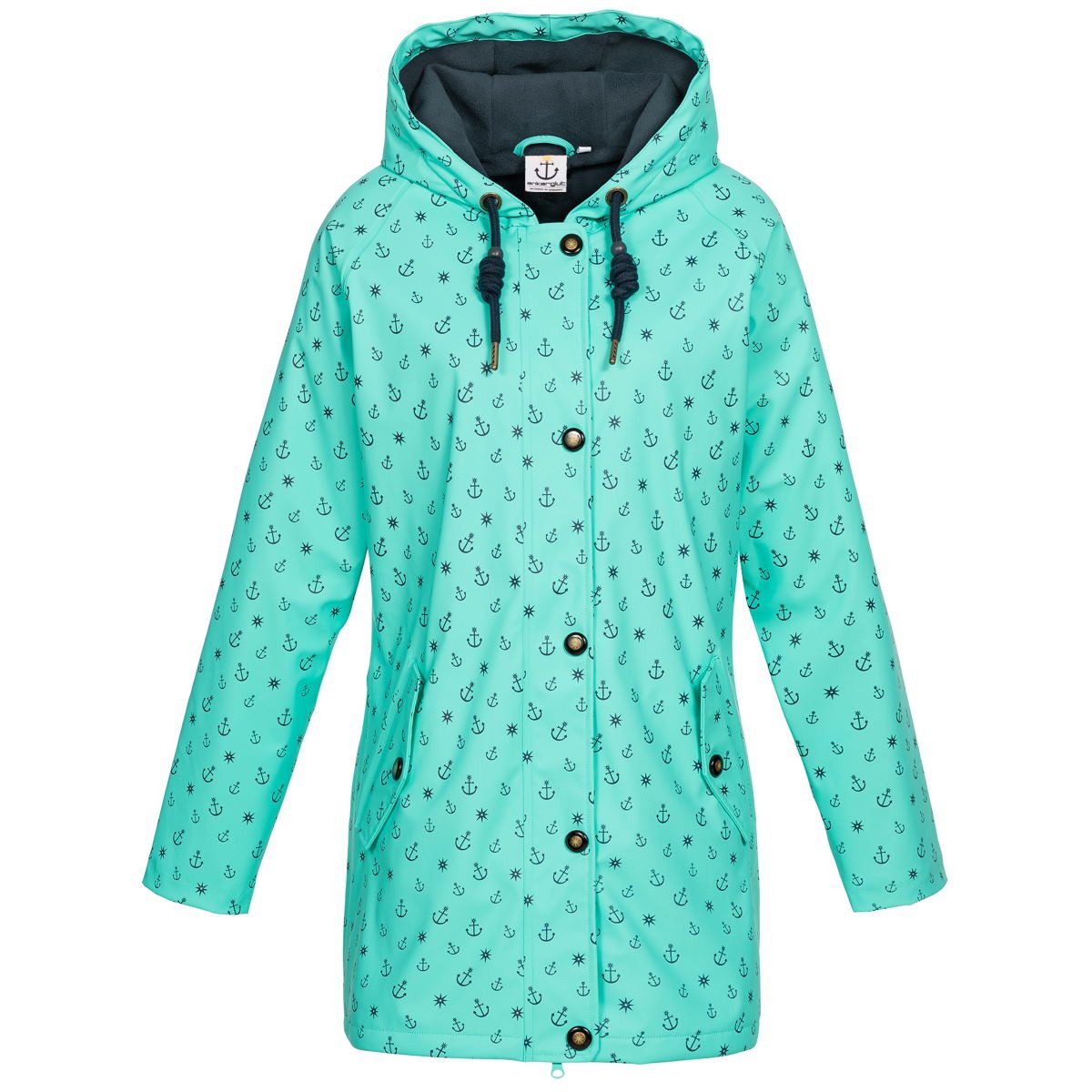 ankerglut Regenmantel Ankerglut Wolke Damen Winter Friesennerz mit Fleecefutter