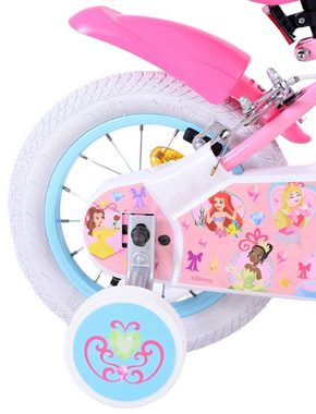 Volare Kinderfahrrad Disney Princess - Mädchen - Rosa - Zwei-Hand-Bremsen, bis 60 kg, 85% zusammengebaut, 12 oder 16 Zoll, Stahlfelgen