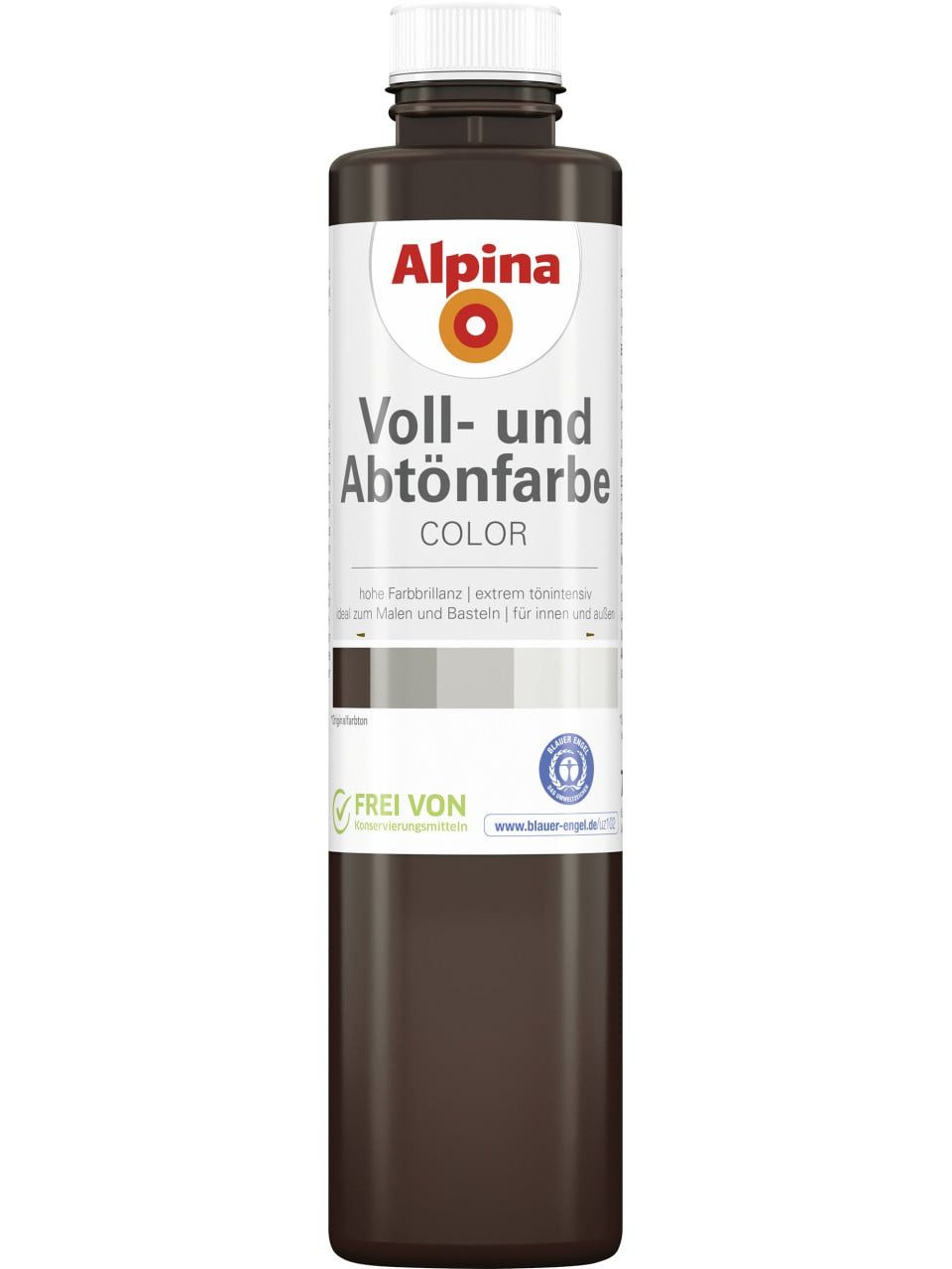 Alpina Vollton- und Abtönfarbe Alpina Color Abtönfarbe choco brown seidenmatt 750