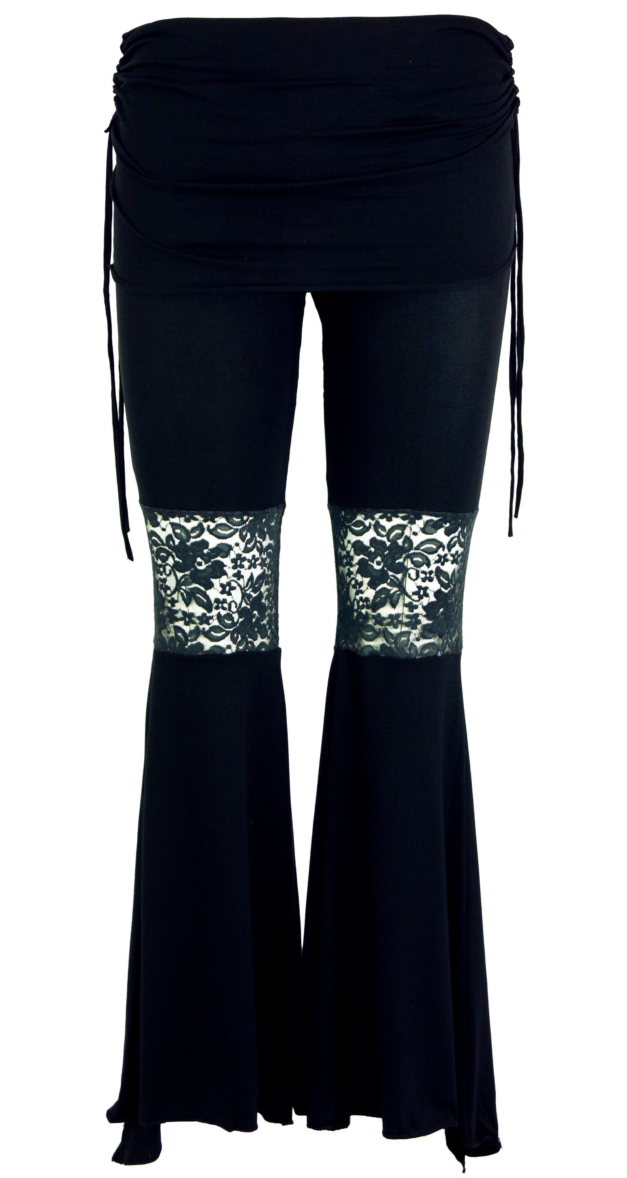Guru-Shop Relaxhose Palazzohose mit Spitze, Goa günstig online kaufen