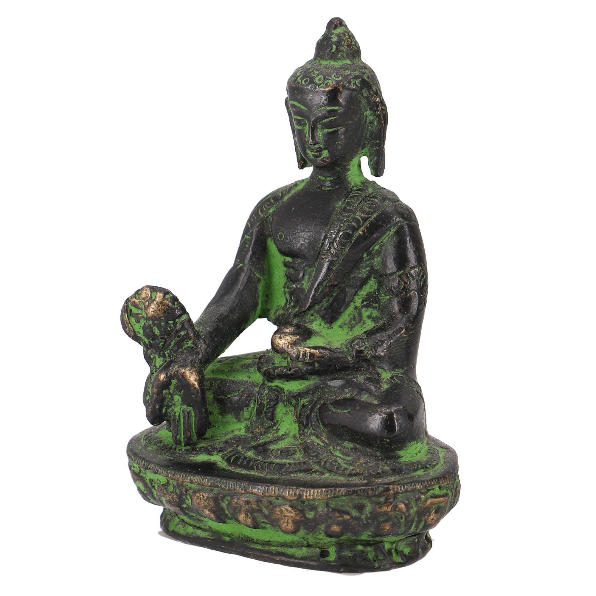 Guru-Shop Buddhafigur Buddha Statue Medizin Messing aus 8 Buddha cm 