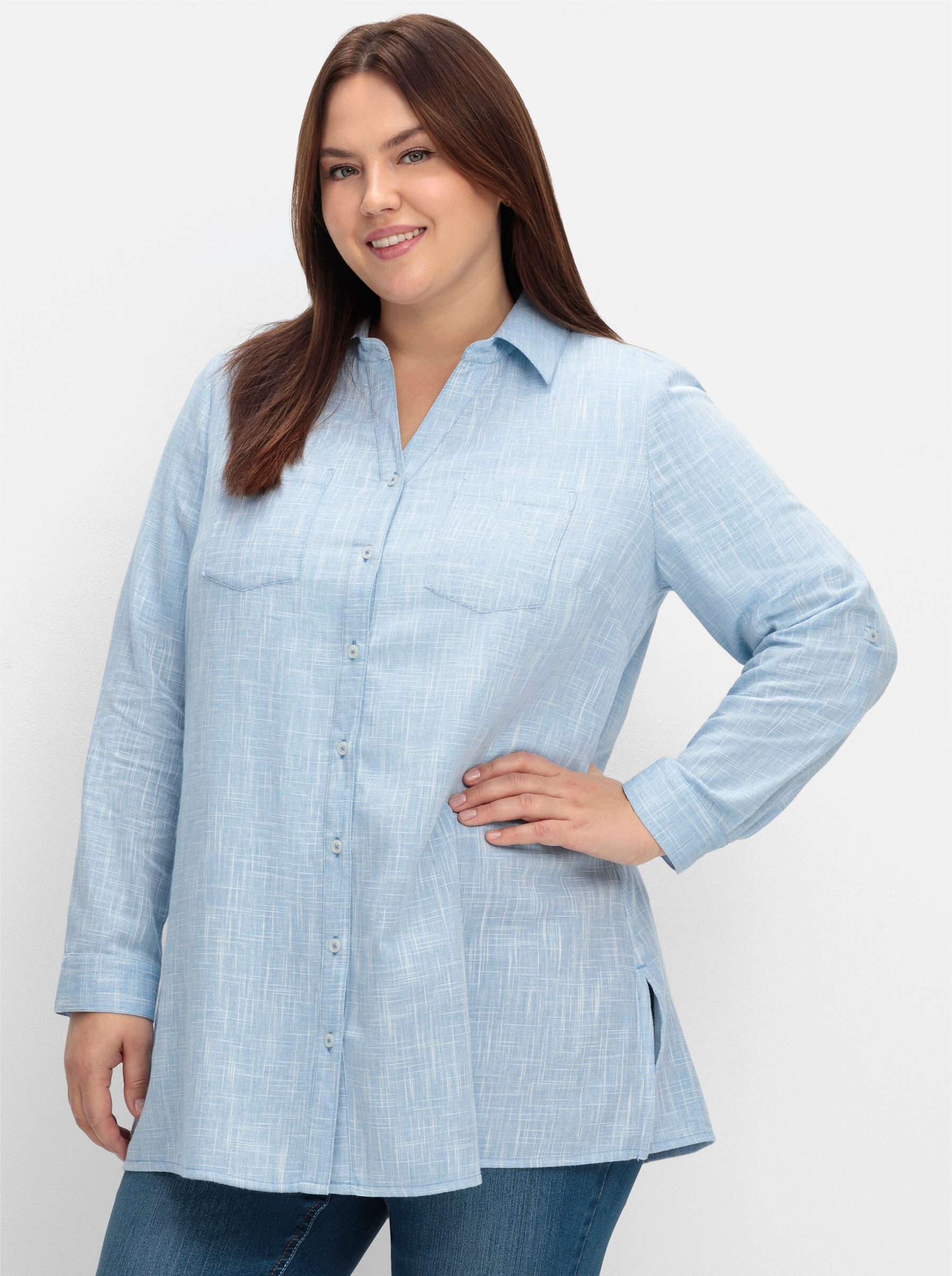 Sheego Klassische Bluse Hemdbluse günstig online kaufen