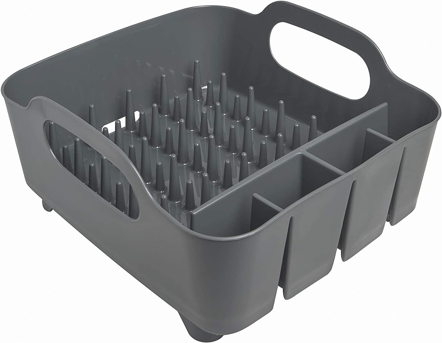 Umbra Geschirrständer Abtropfkorb TUB anthrazit/grau, Selbstentleerender Auslauf