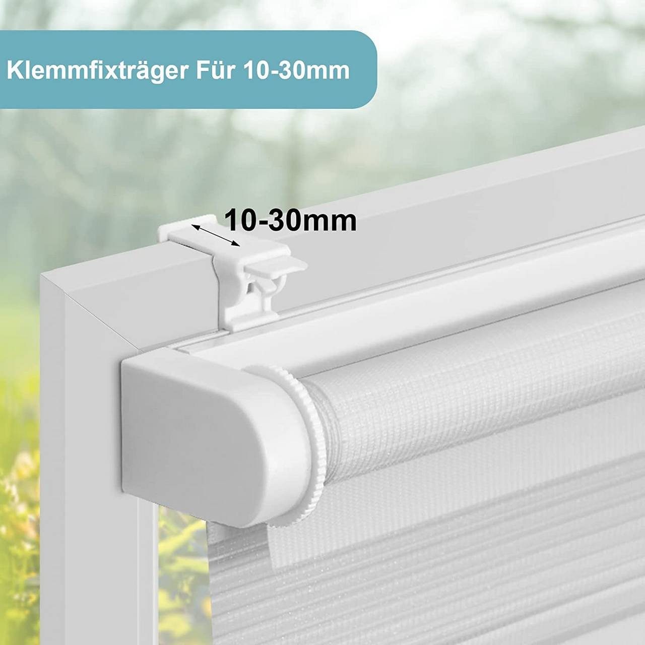 Doppelrollo, Woltu, verdunkelnd, Klemmfix, freihängend, Klemm- oder Schraubmontage, Schnurlos