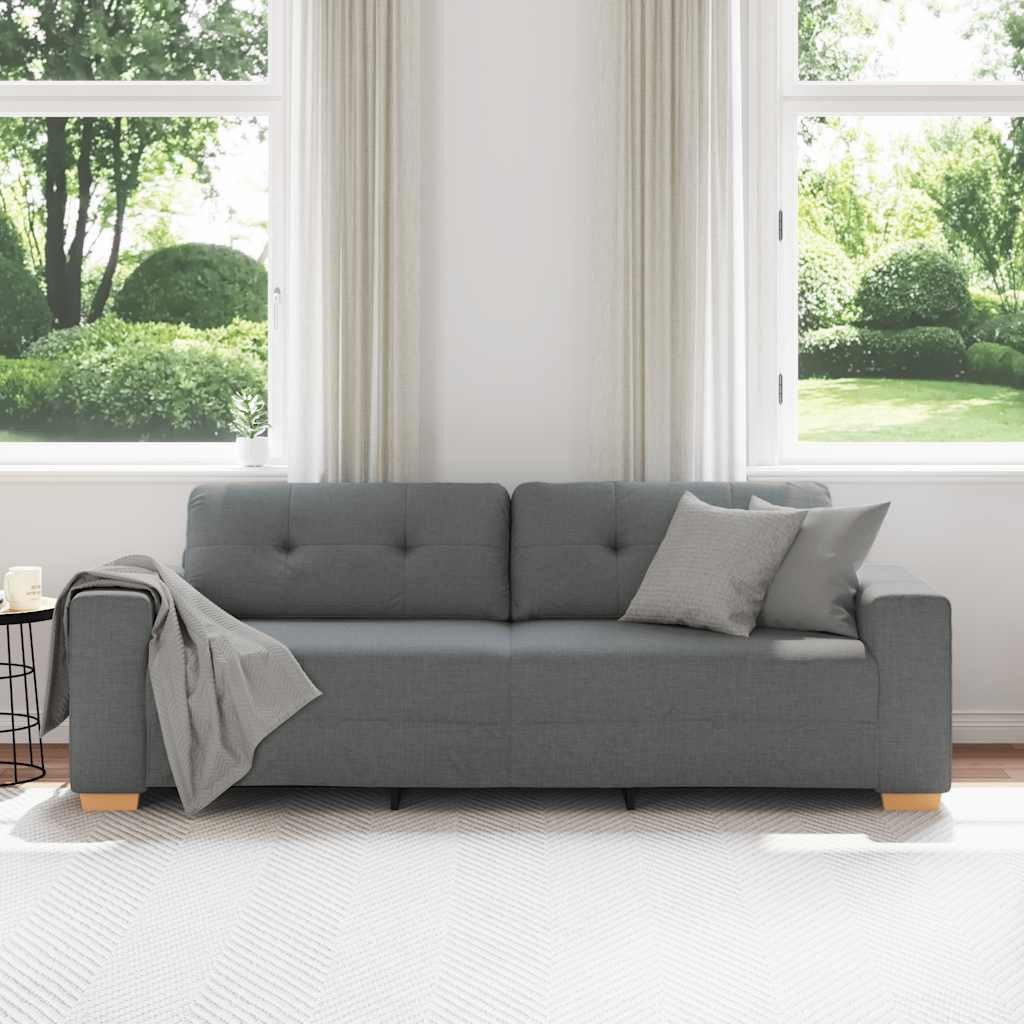 vidaXL Sofa 3-Sitzer-Sofa Dunkelgrau 180 cm Stoff günstig online kaufen