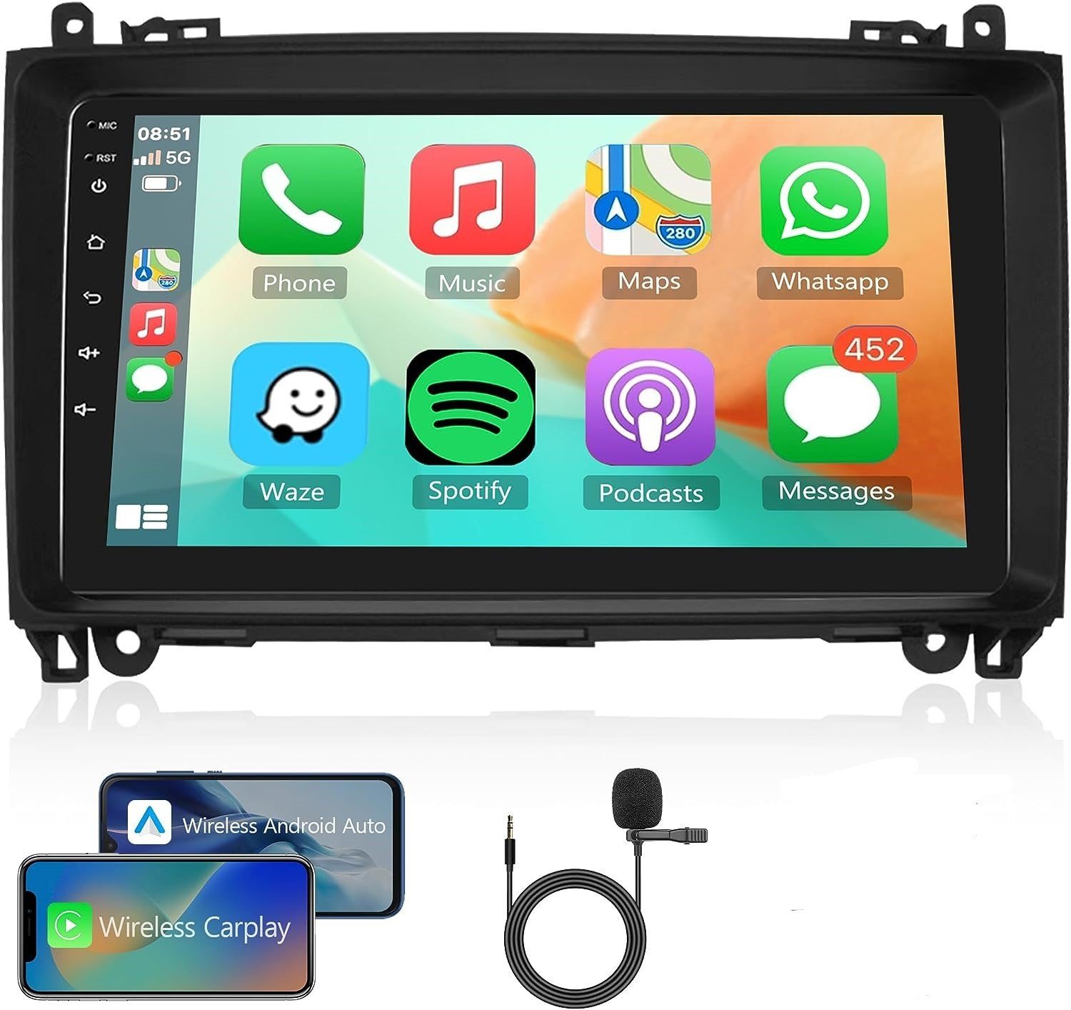 9 Zoll Android Autoradio für Mercedes A B Sprinter Vito Viano Crafter Autoradio