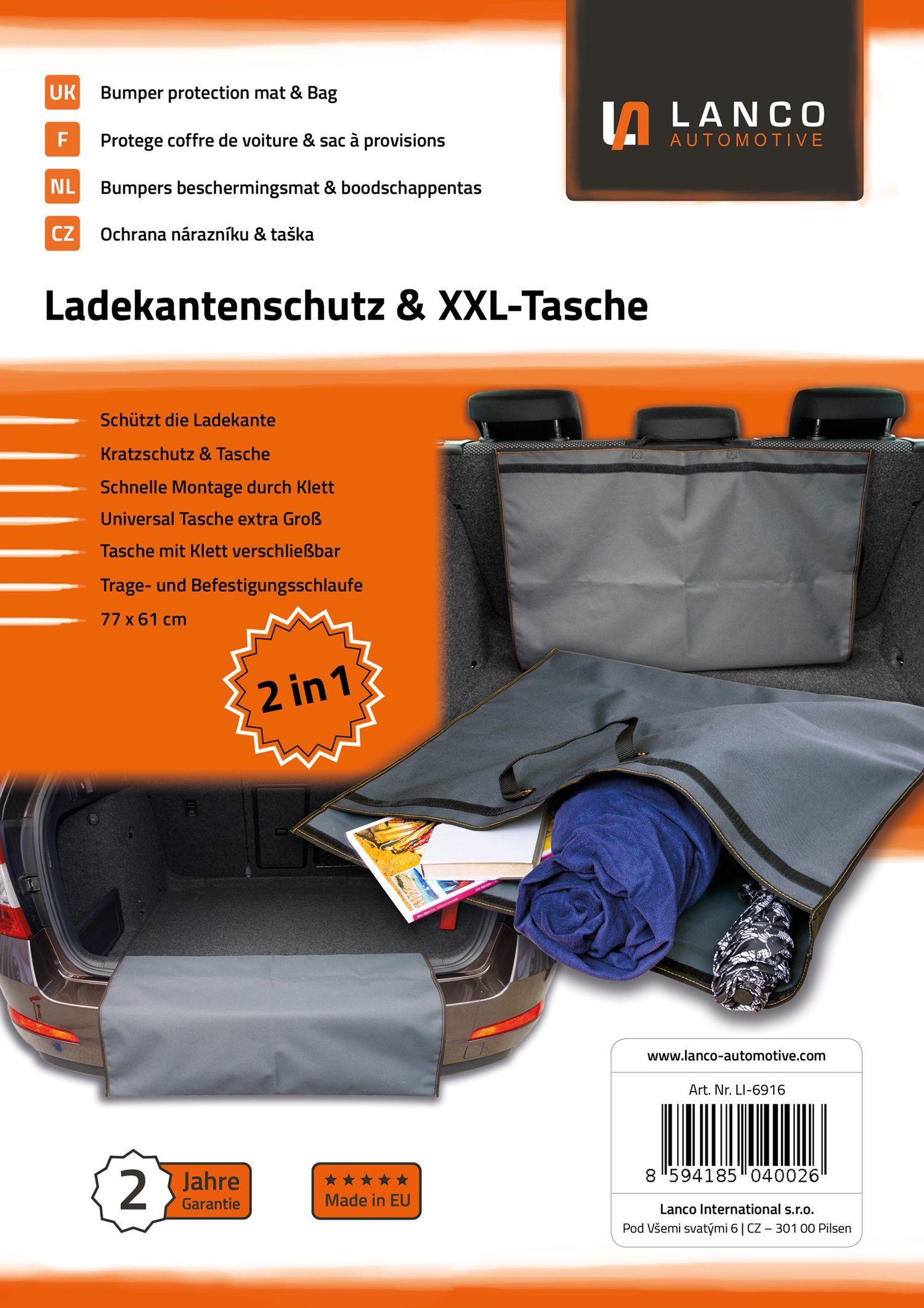 Made Qualität 61 Automotive Tasche, und [77 x LANCO Ladekantenschutz cm, in EU] Premium