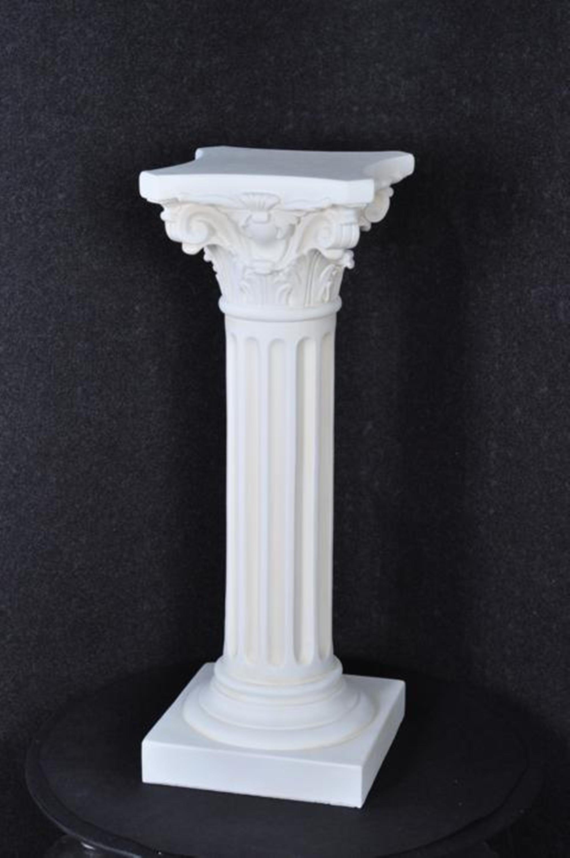 JVmoebel Skulptur, Medusa Säule Marmor Dekoration Deko Figur Römische Säulen Skulptur