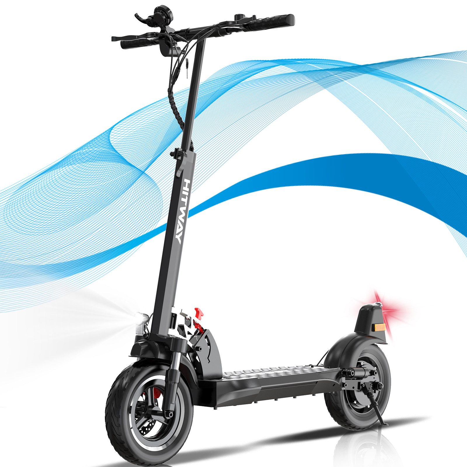 HITWAY E-Scooter 48V 10Ah mit Zulassung ABE 10 Zoll 480Wh Faltbarer E-roller, 480,00 W, 20,00 km/h, H5 mit 30-40km Reichweite