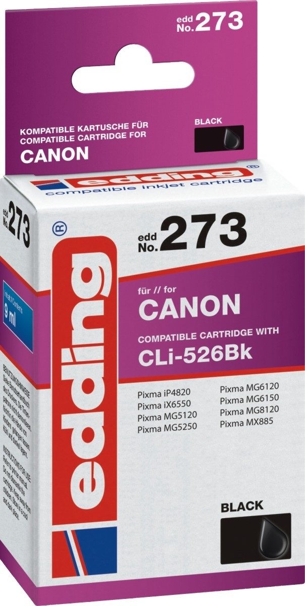 edding Tintenpatrone kompatibel mit Canon CLI-526 black (Foto) Nachfülltinte (x)