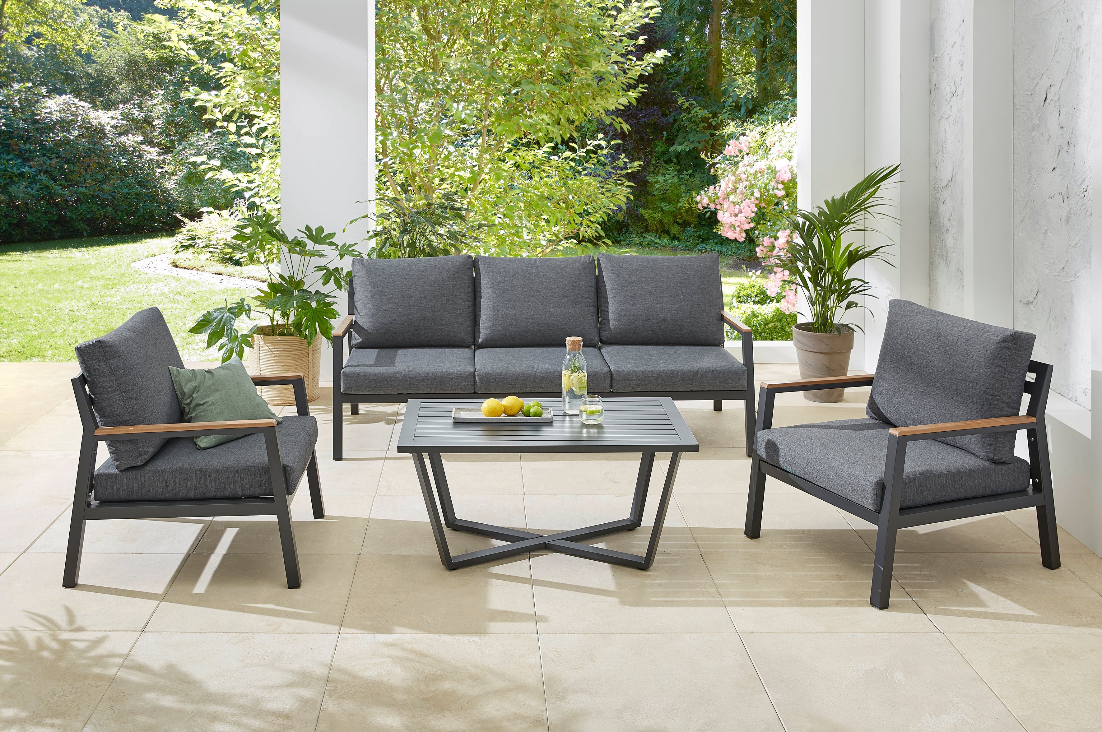 KONIFERA Gartenlounge-Set Stockholm, (14-tlg) | Gartenlounge-Sets