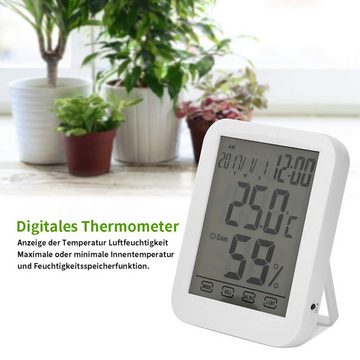 yozhiqu Raumthermostat Touch-Großbilduhr Temperatur- und Luftfeuchtigkeitsmesser, (1-St), Digitalanzeige, Großer Bildschirm, Touchscreen, Heimgebrauch