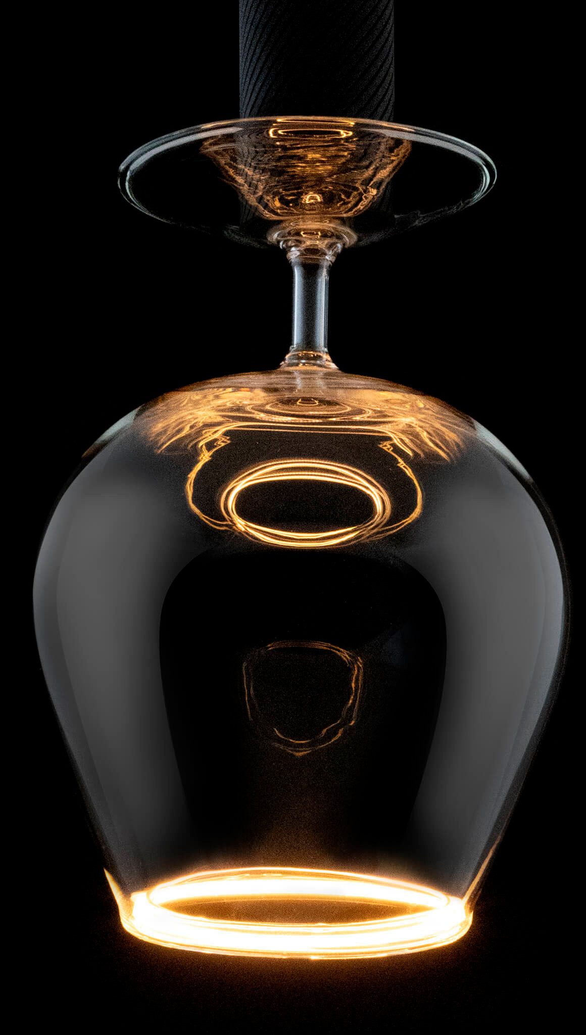 SEGULA LED-Leuchtmittel LED Floating Cognac clear, E27, 1 St., Extra-Warmweiß, handmade