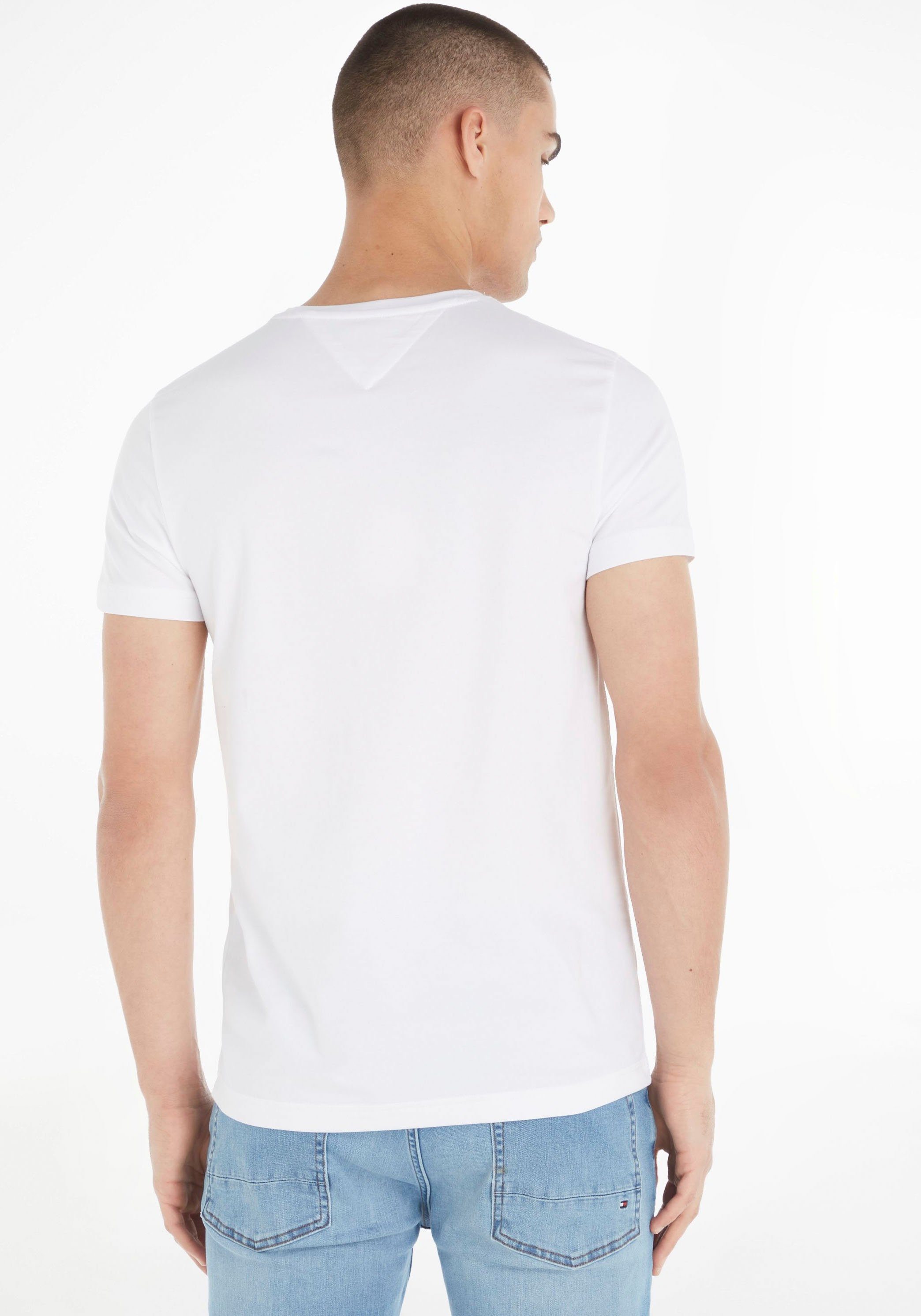 Hilfiger T-Shirt T-Shirt Slim Tommy Stretch RH white
