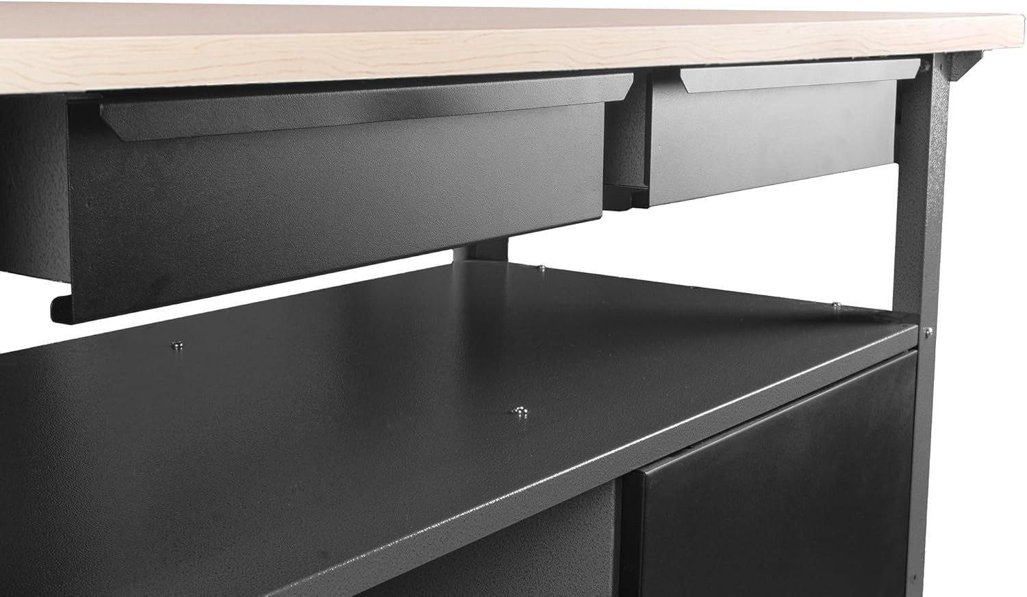 ONDIS24 Werkstatt-Set Werkstatteinrichtung Werkbank Fritz Hängeschrank Werkzeugwand Metall, 240x60x205 cm, abschließbare Türen & höhenverstellbare Justierfüßen