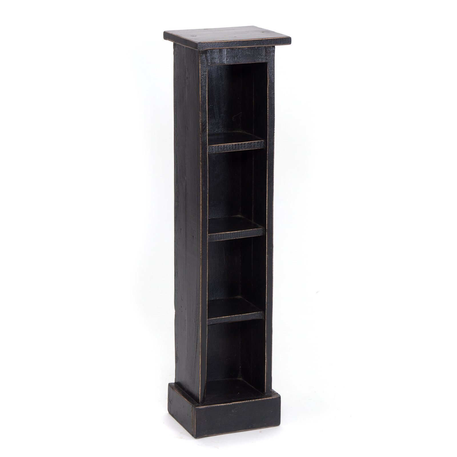 DESIGN DELIGHTS CD-Regal HOLZ CD REGAL "CD TOWER", 76cm(H), Holzregal, CD Rack mit 4 Fächern 09 voodoo - schwarz